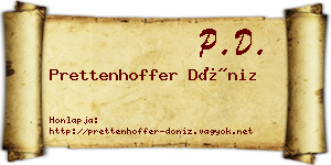 Prettenhoffer Döniz névjegykártya